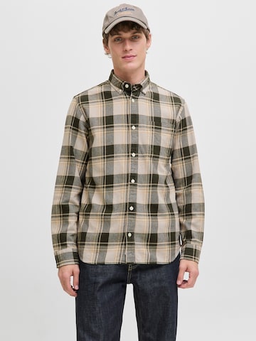 Coupe regular Chemise 'JPRBLUBROOK' JACK & JONES en vert : devant
