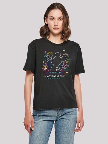 F4NT4STIC Shirt 'Disney Micky Maus' in Zwart: voorkant