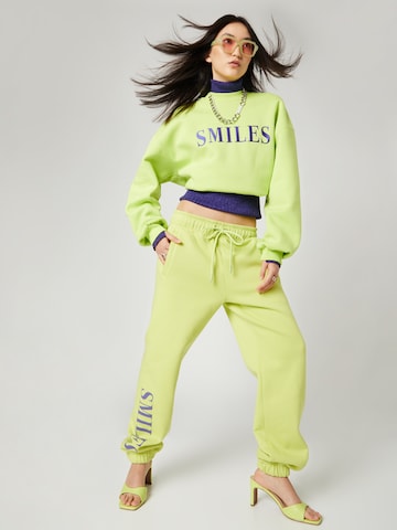 Smiles Tapered Broek 'Jarno' in Groen