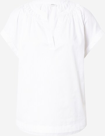 Camicia da donna di s.Oliver BLACK LABEL in bianco: frontale