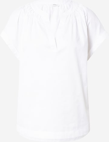 s.Oliver BLACK LABEL Блуза в бяло: отпред