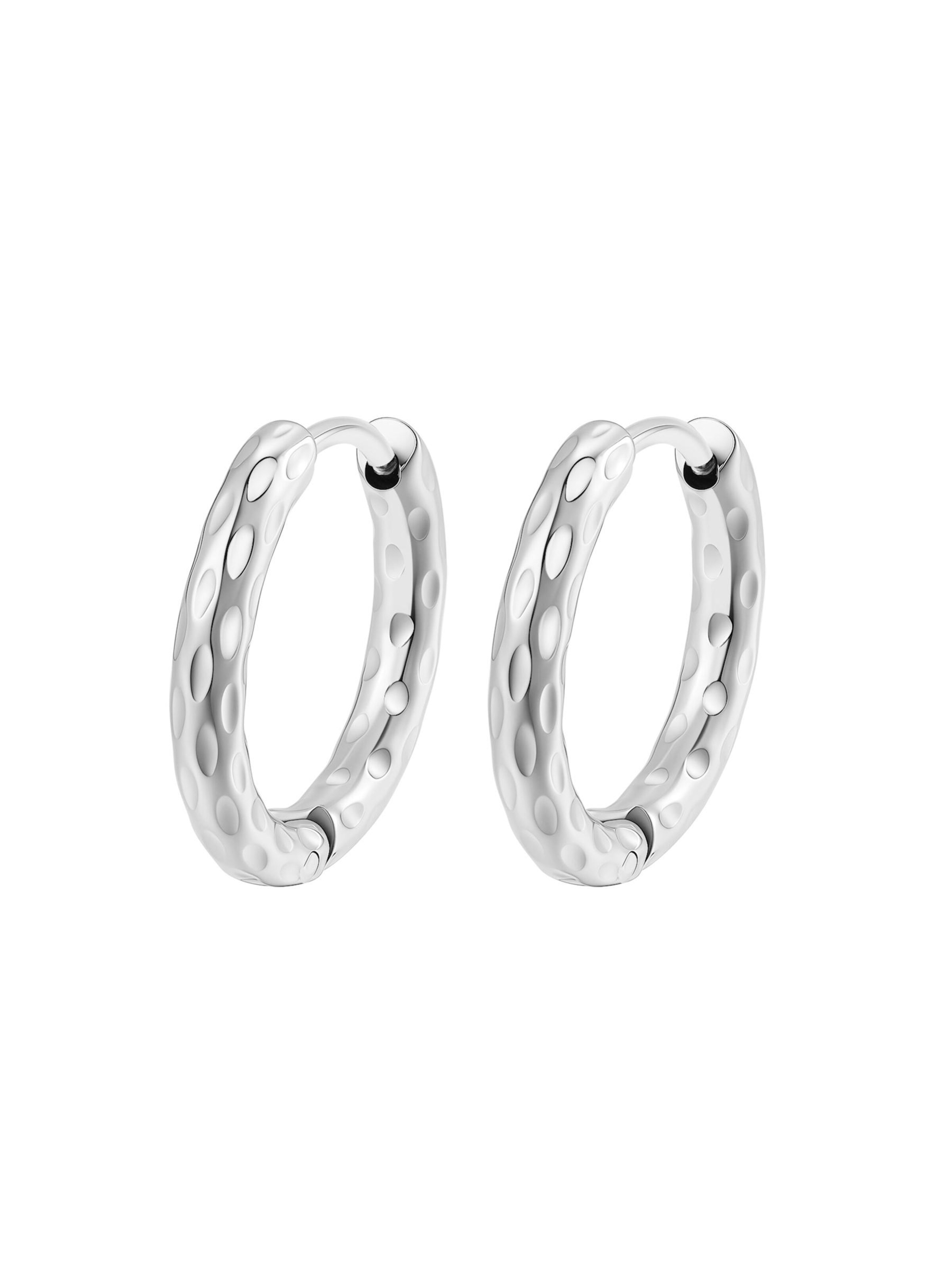 Hey Happiness Oorbellen in Zilver: voorkant