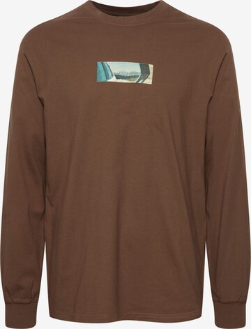 Sweat-shirt !Solid en marron : devant