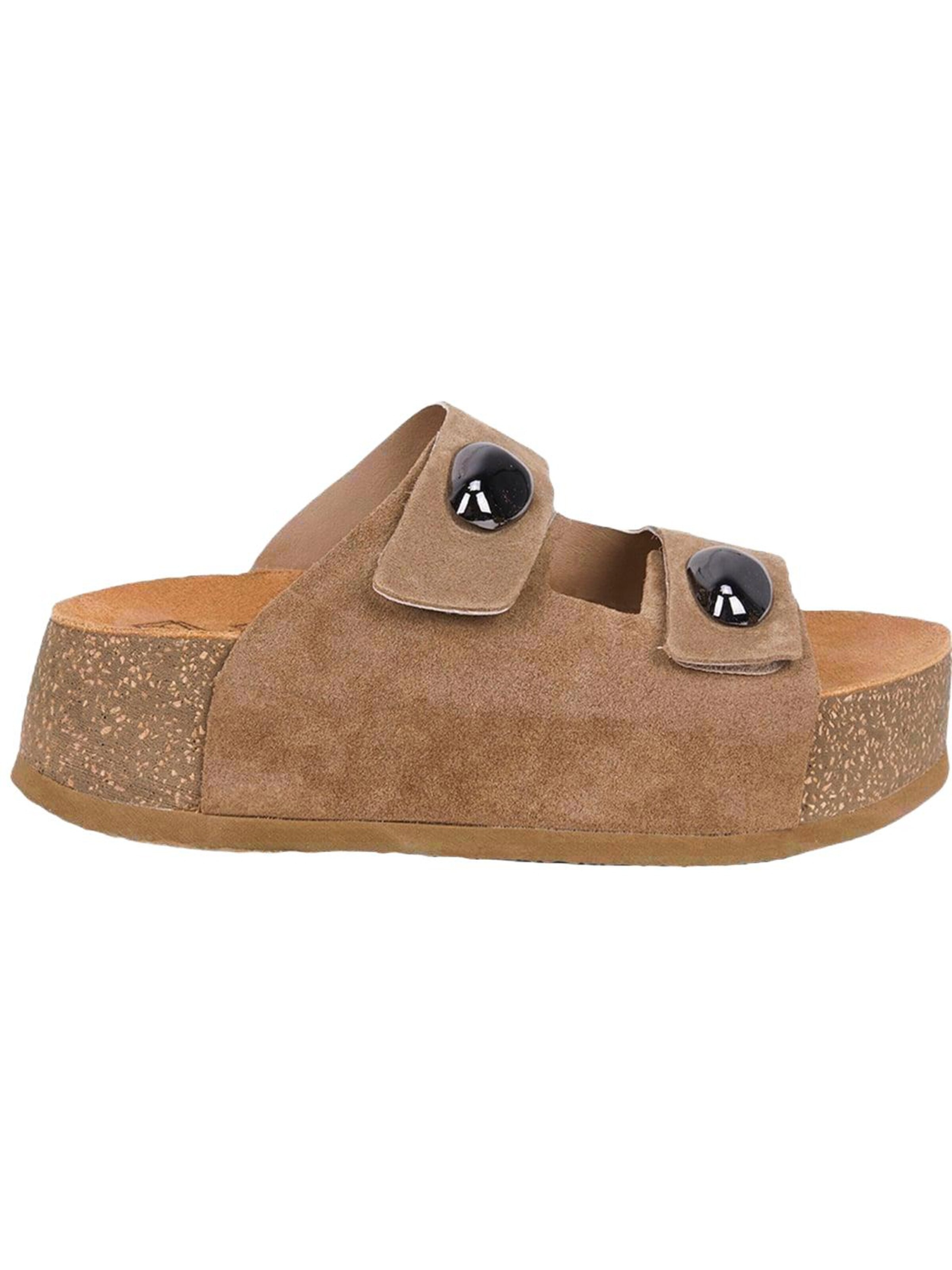 Desa Slippers 'Keilrutschen' in Beige
