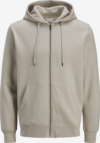 JACK & JONES Кофта на молнии 'JJESTAR' в Бежевый: спереди
