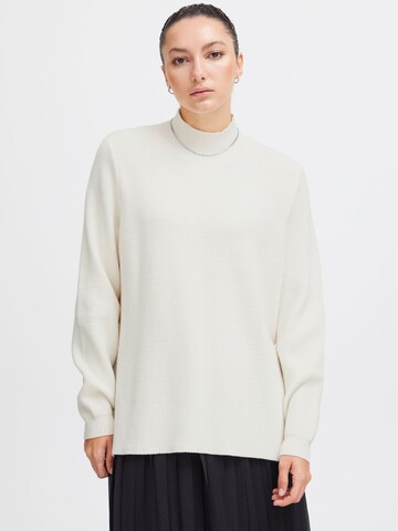 ICHI - Pullover 'Boston' em bege: frente