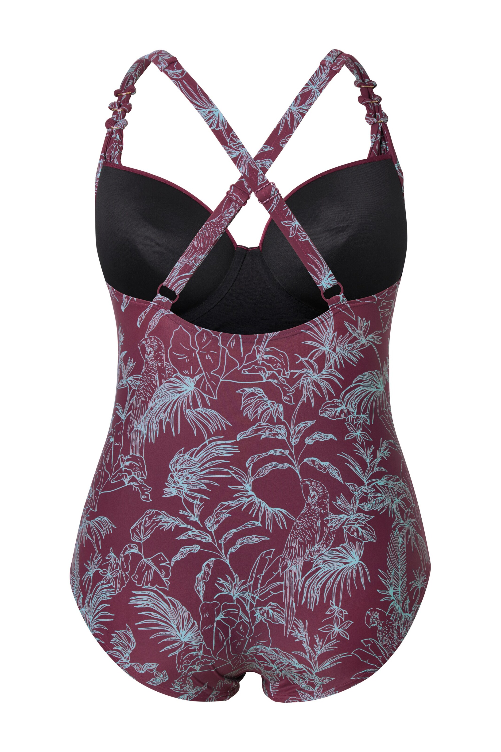 Ulla Popken Minimiser Swimsuit in Purple
