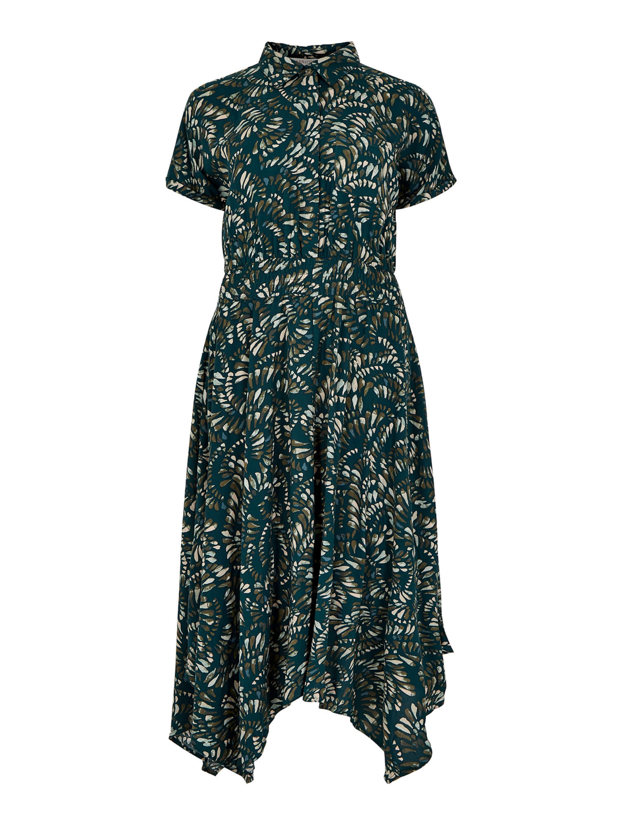 Apricot Kleid in Grün: Vorderseite