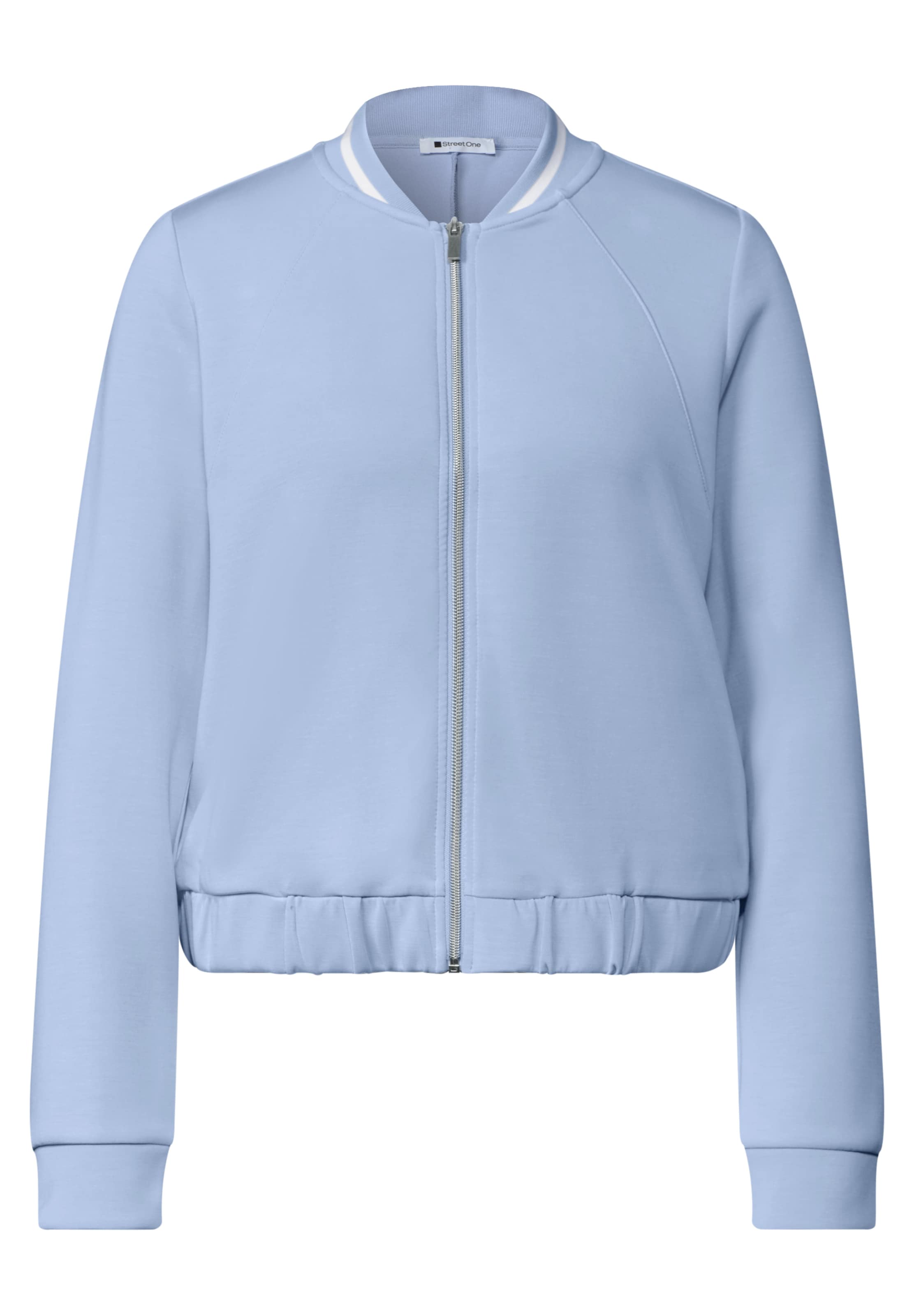 STREET ONE Sweatvest in Blauw: voorkant