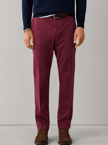 Hackett London Regular Chino trousers in Red: front