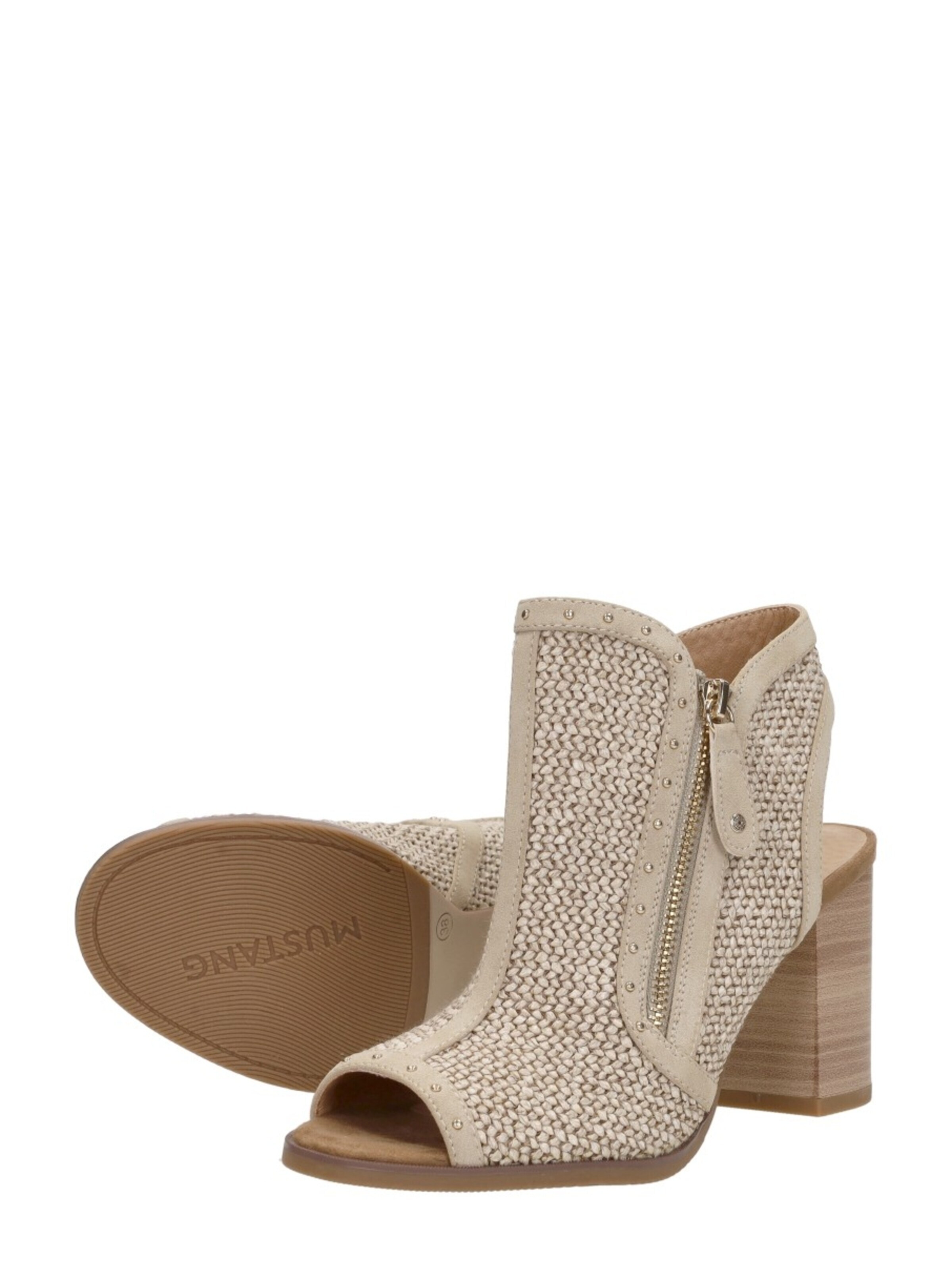 MUSTANG Sandale 'Sandalen Hak'‌‌‌‌ in Beige