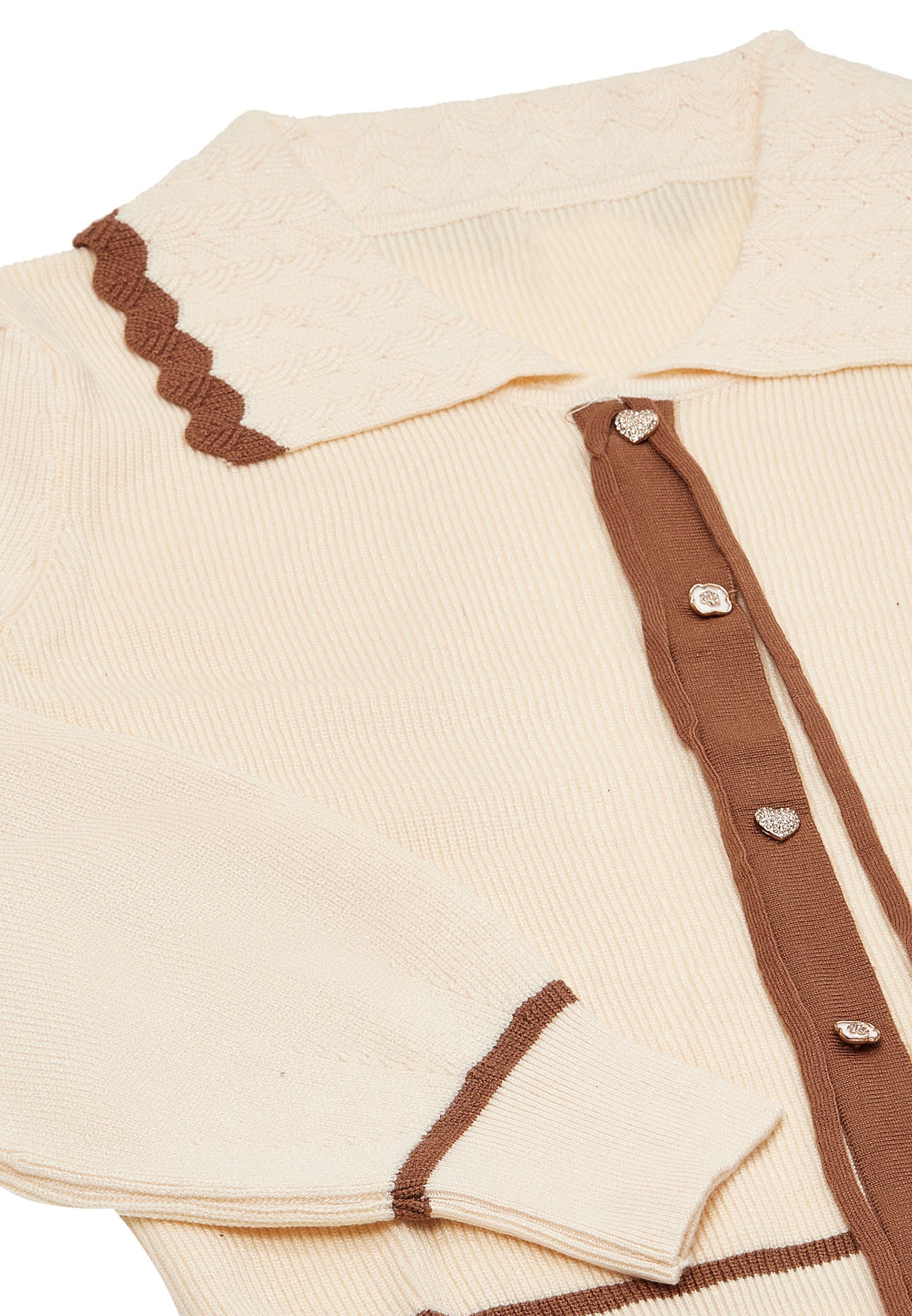 NAEMI Gebreid vest in Wit