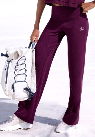 LASCANA ACTIVE Alt laienev Spordipüksid, värv punane: eest vaates