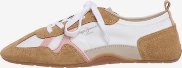 Baskets basses 'NOA' Pepe Jeans en marron : devant