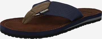 Barbour T-Bar Sandals 'Toeman' in Blue: front