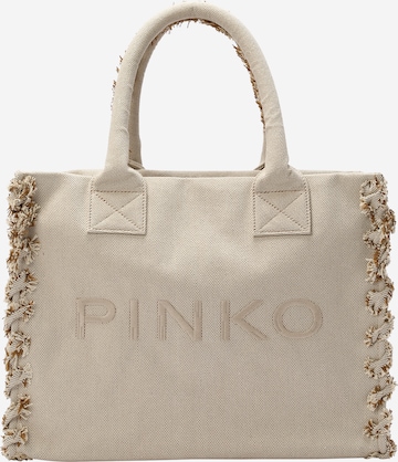 PINKO حقيبة شاطئية بلون بيج: الأمام