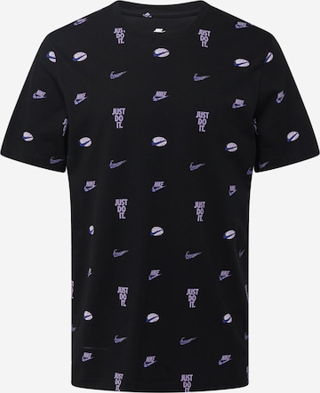 T-Shirt Nike Sportswear en noir : devant