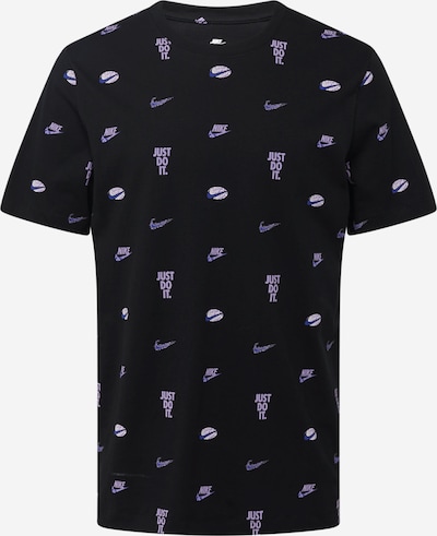 Nike Sportswear Тениска в синьо / люляк / черно / мръсно бяло, Преглед на продукта