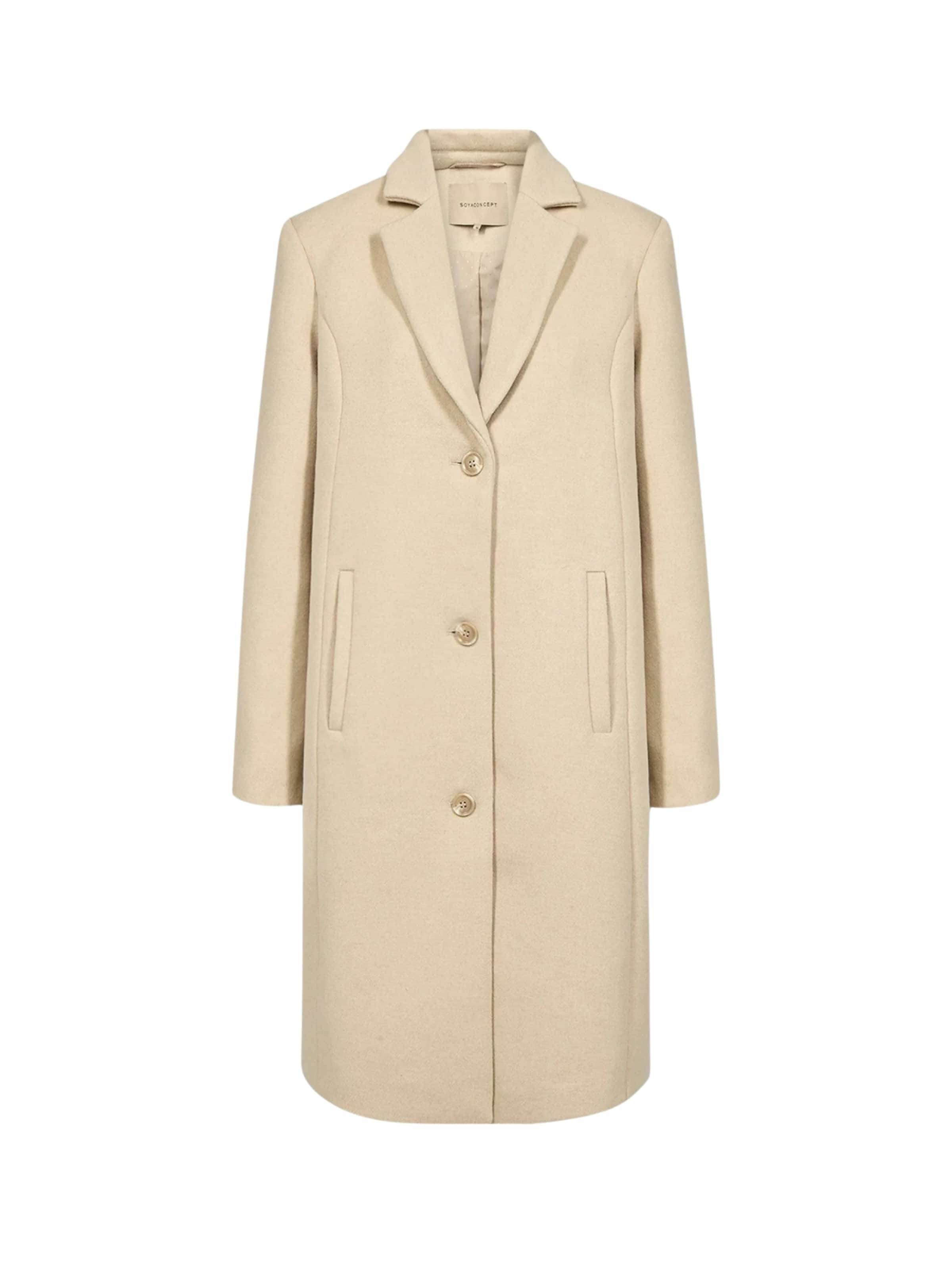 Manteau mi-saison Soyaconcept en beige : devant