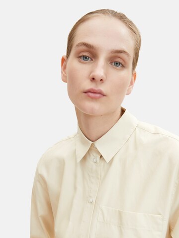 TOM TAILOR Bluse in Beige