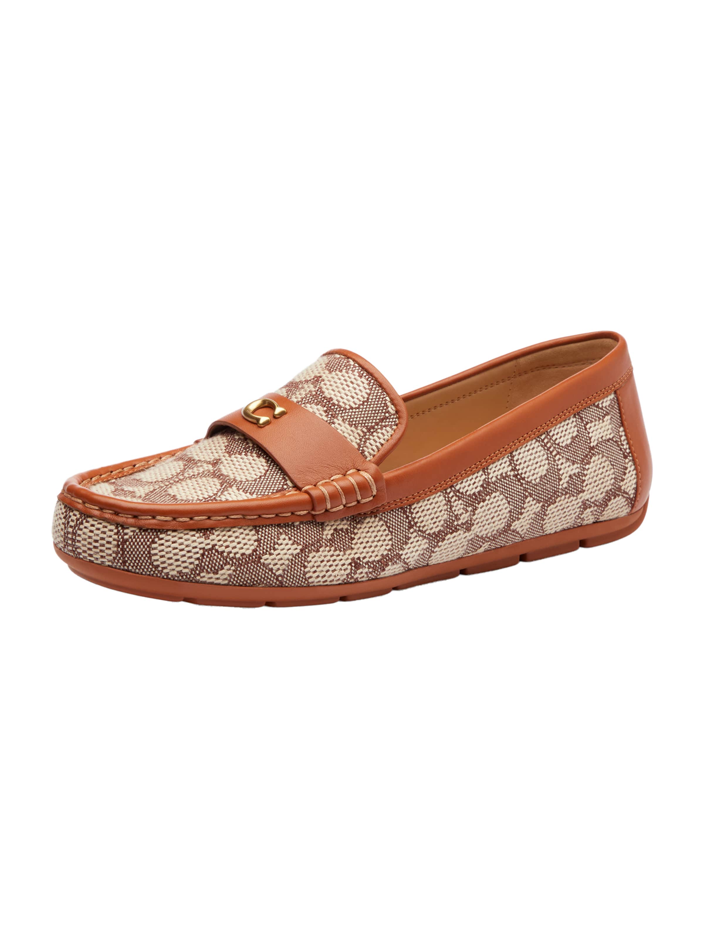 COACH Moccasins 'Sculpted C Driver' in Brown: front