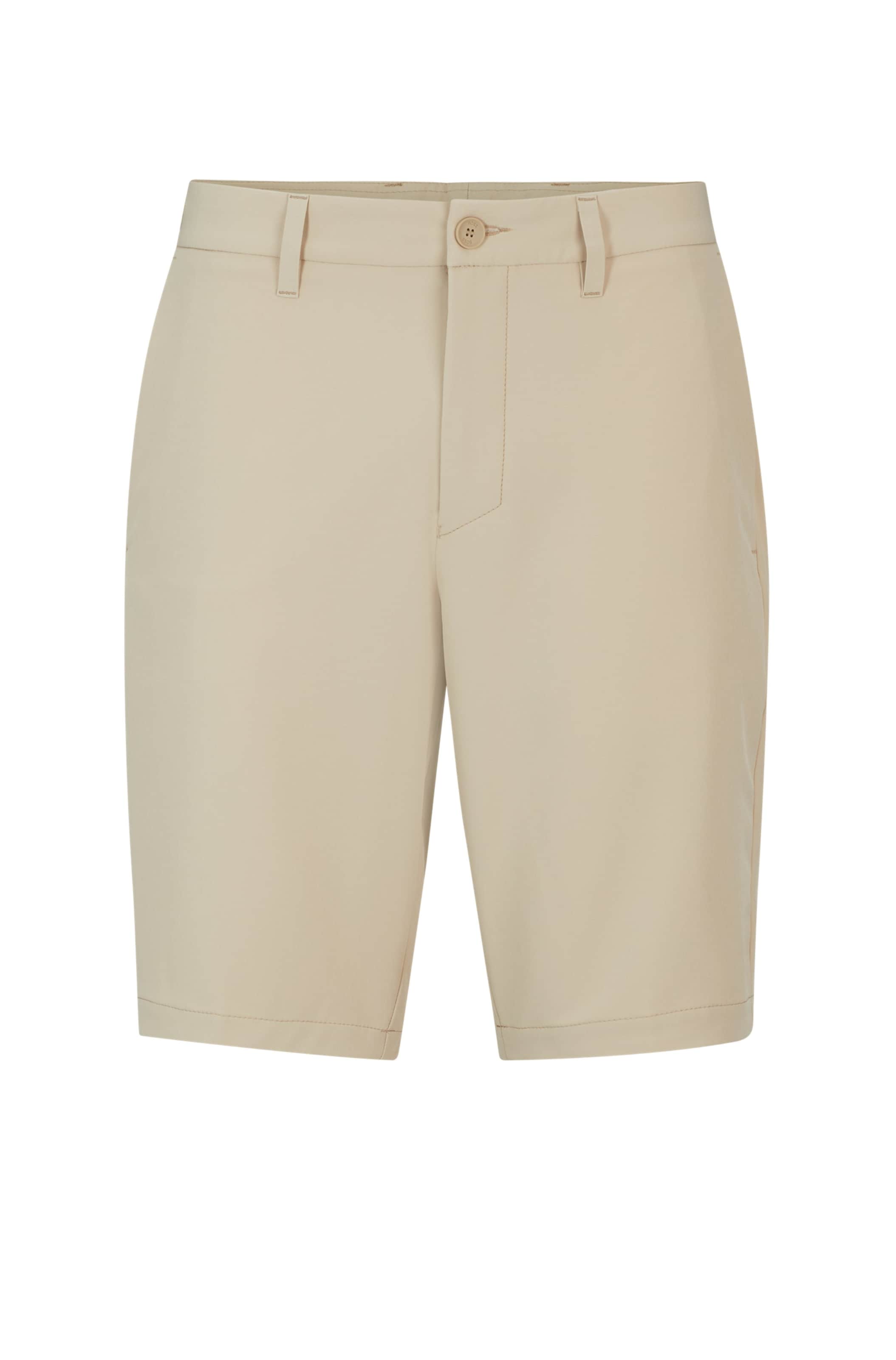 BOSS Slimfit Chinoshorts in Beige: Vorderseite