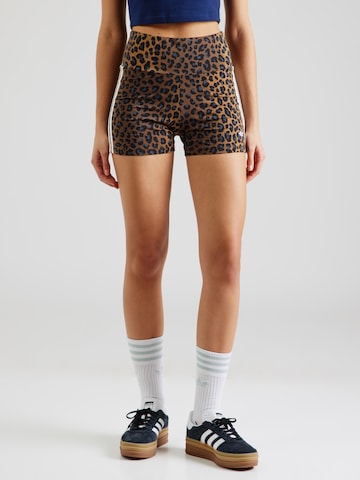 ADIDAS ORIGINALS Скинни Штаны 'BOOTY' в Коричневый: спереди