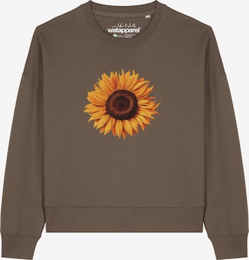 Watapparel Sweatshirt 'Sonnenblume' in Brown: front