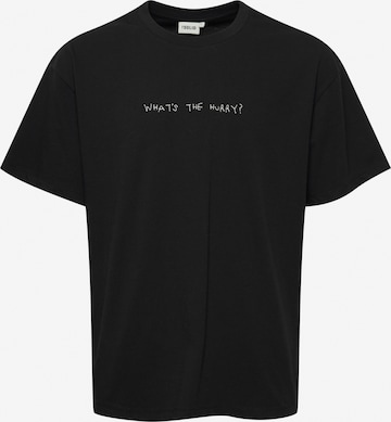 !Solid Shirt 'Hammad' in Schwarz: Vorderseite