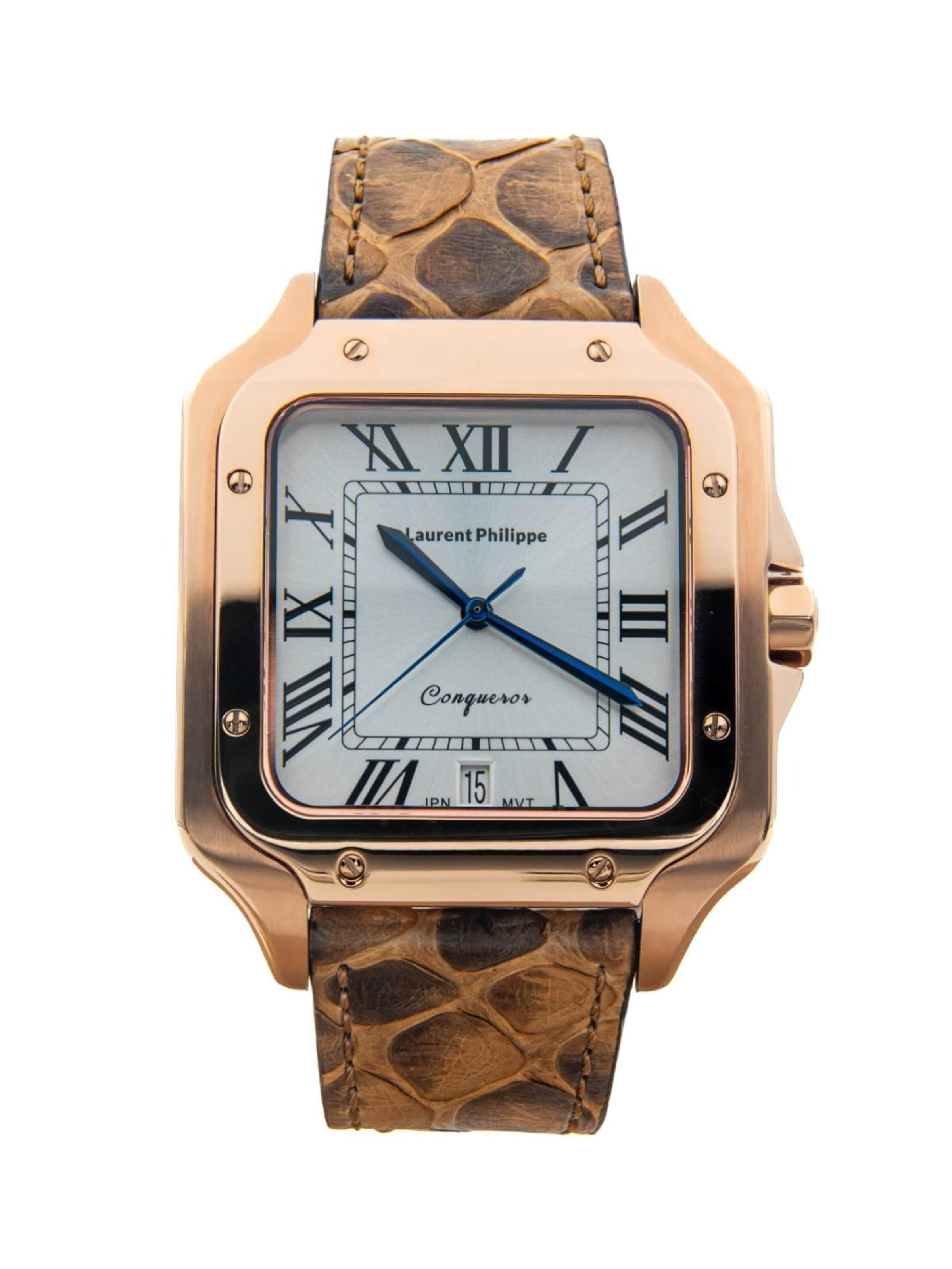 Laurent Philippe Analoguhr 'Conqueror Spirit of the Rose Golden Venin'‌‌‌‌‌‌‌‌ in 12 mm in braun, Produktansicht