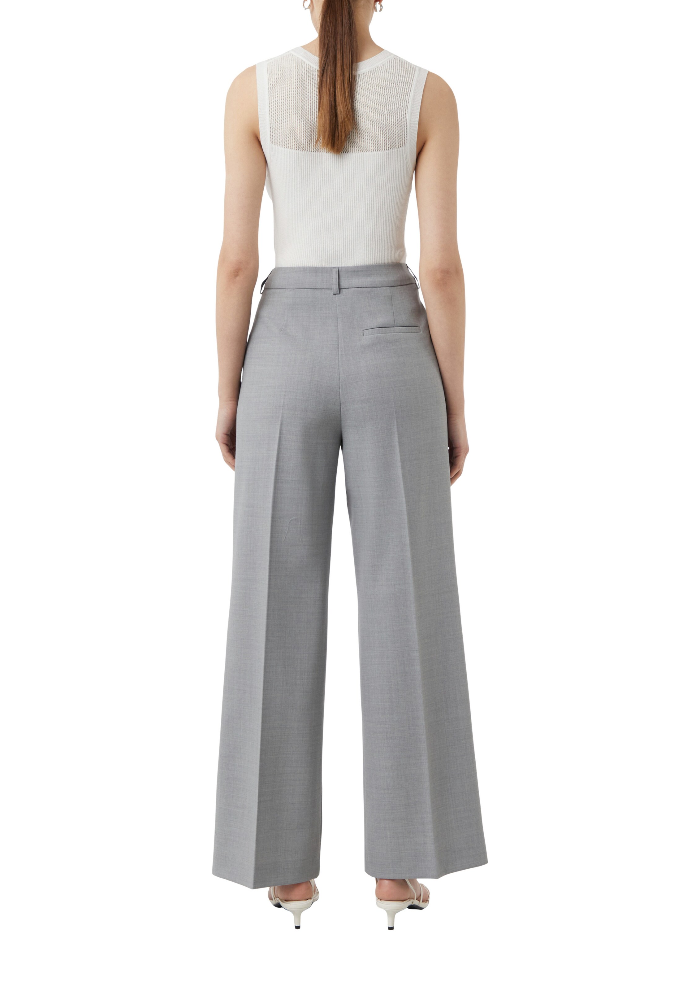 COMMA Flared Broek in Grijs