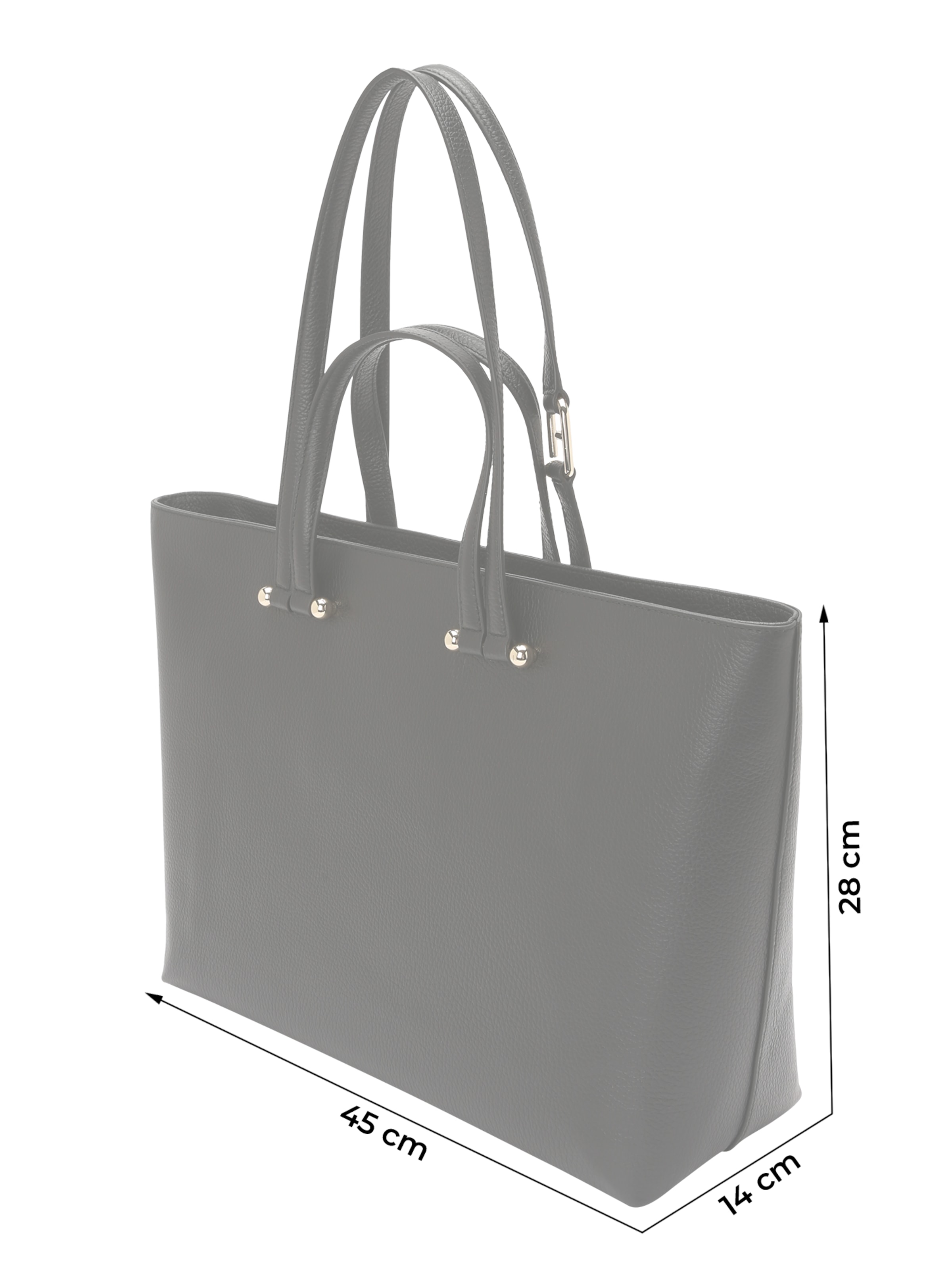 FURLA Nákupní taška 'Duetto' – černá