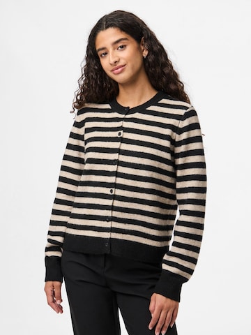 Cardigan PIECES en noir : devant