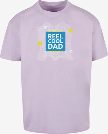 Merchcode Shirt 'Fathers Day - Reel cool dad' in Lila: voorkant