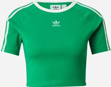 Maglietta '3 Streifen' di ADIDAS ORIGINALS in verde: frontale