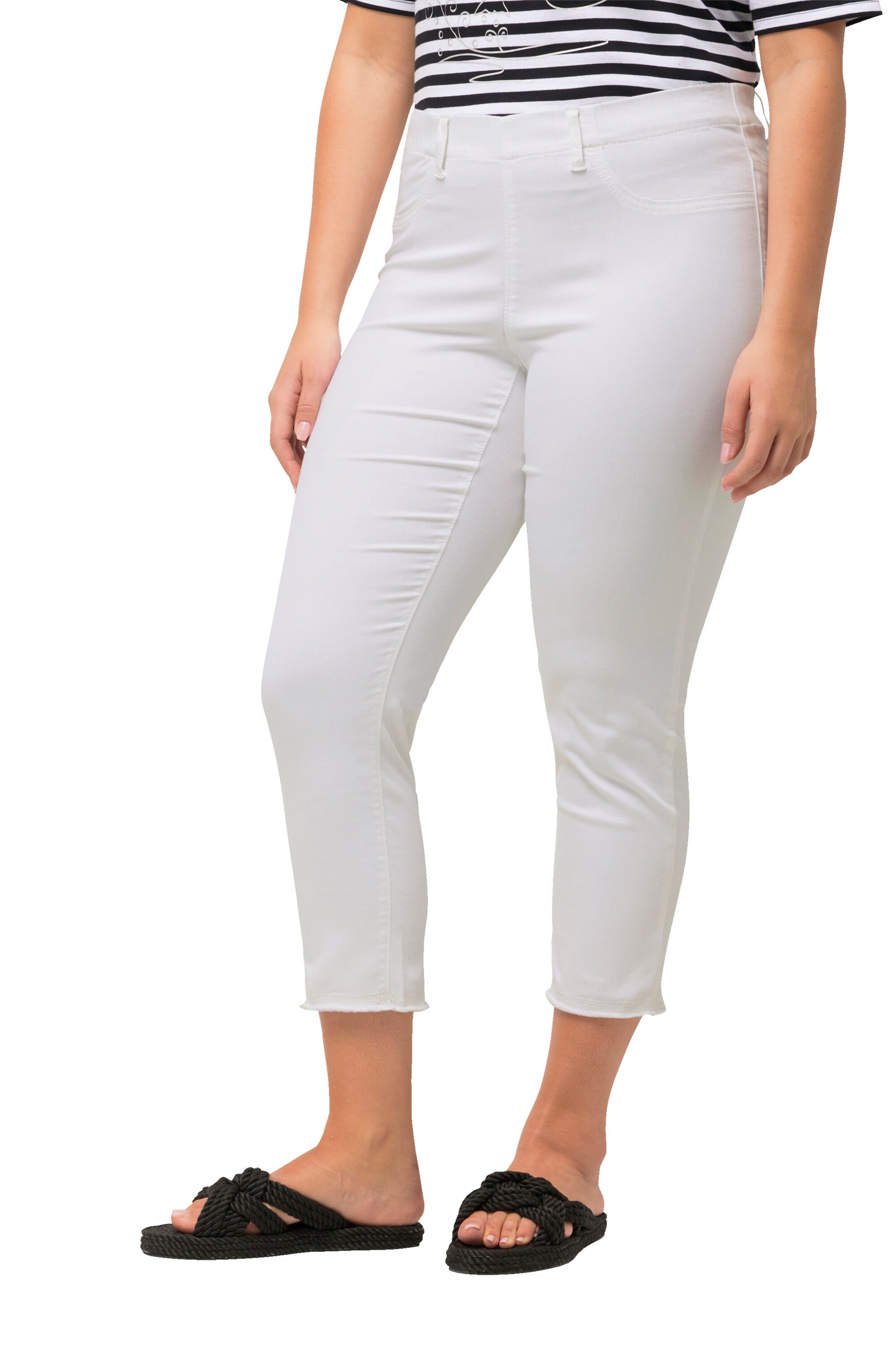 Ulla Popken Skinny Hose in Weiß: Vorderseite