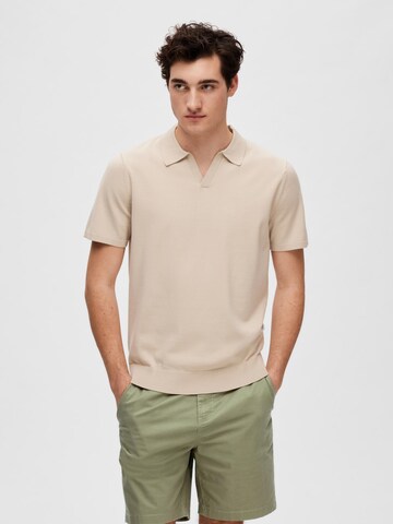 SELECTED HOMME - Pullover 'TELLER' em bege: frente