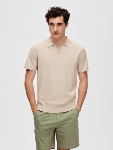 Pull-over 'TELLER' SELECTED HOMME en beige : devant