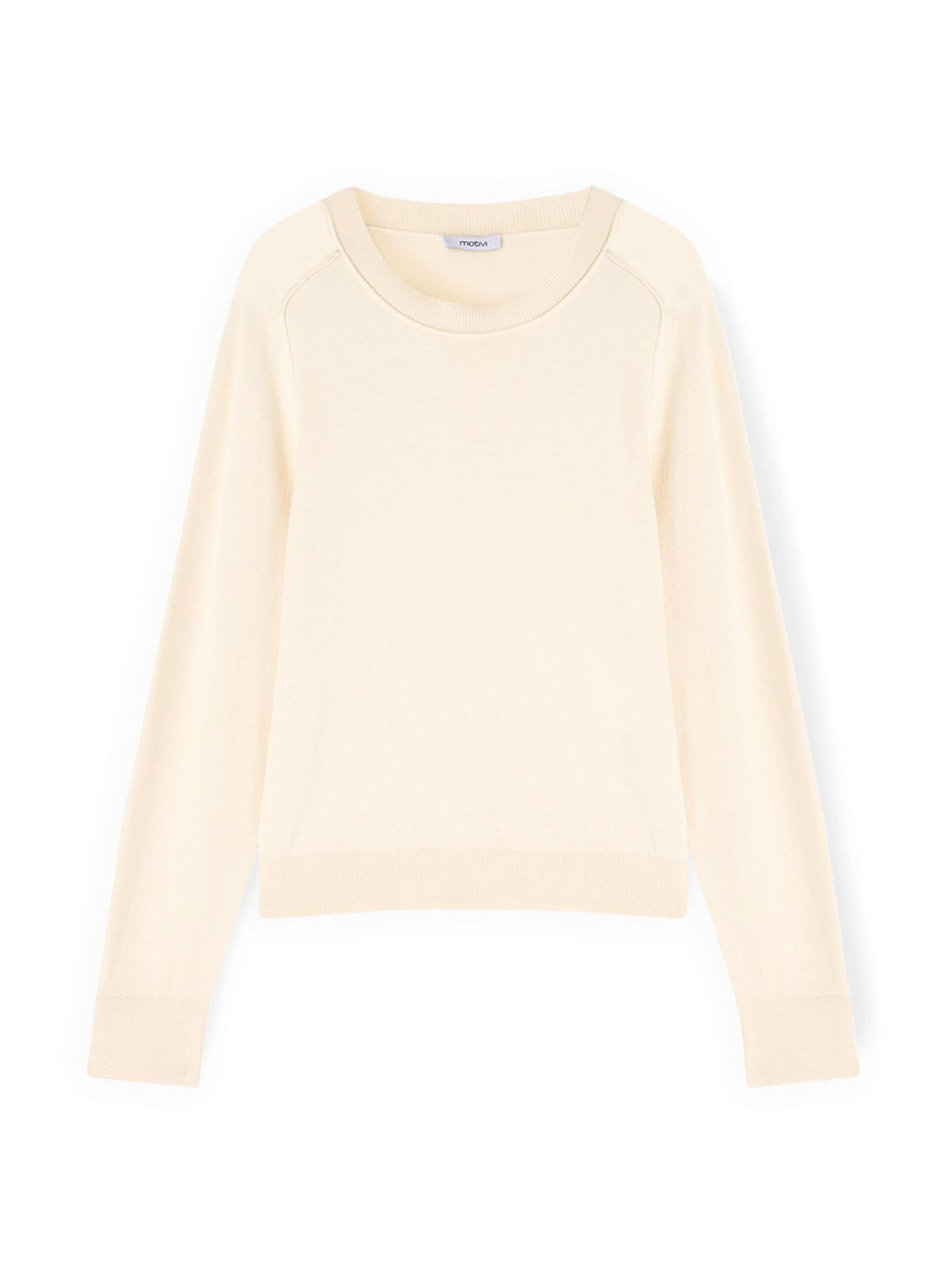 Pull-over MOTIVI en blanc : devant