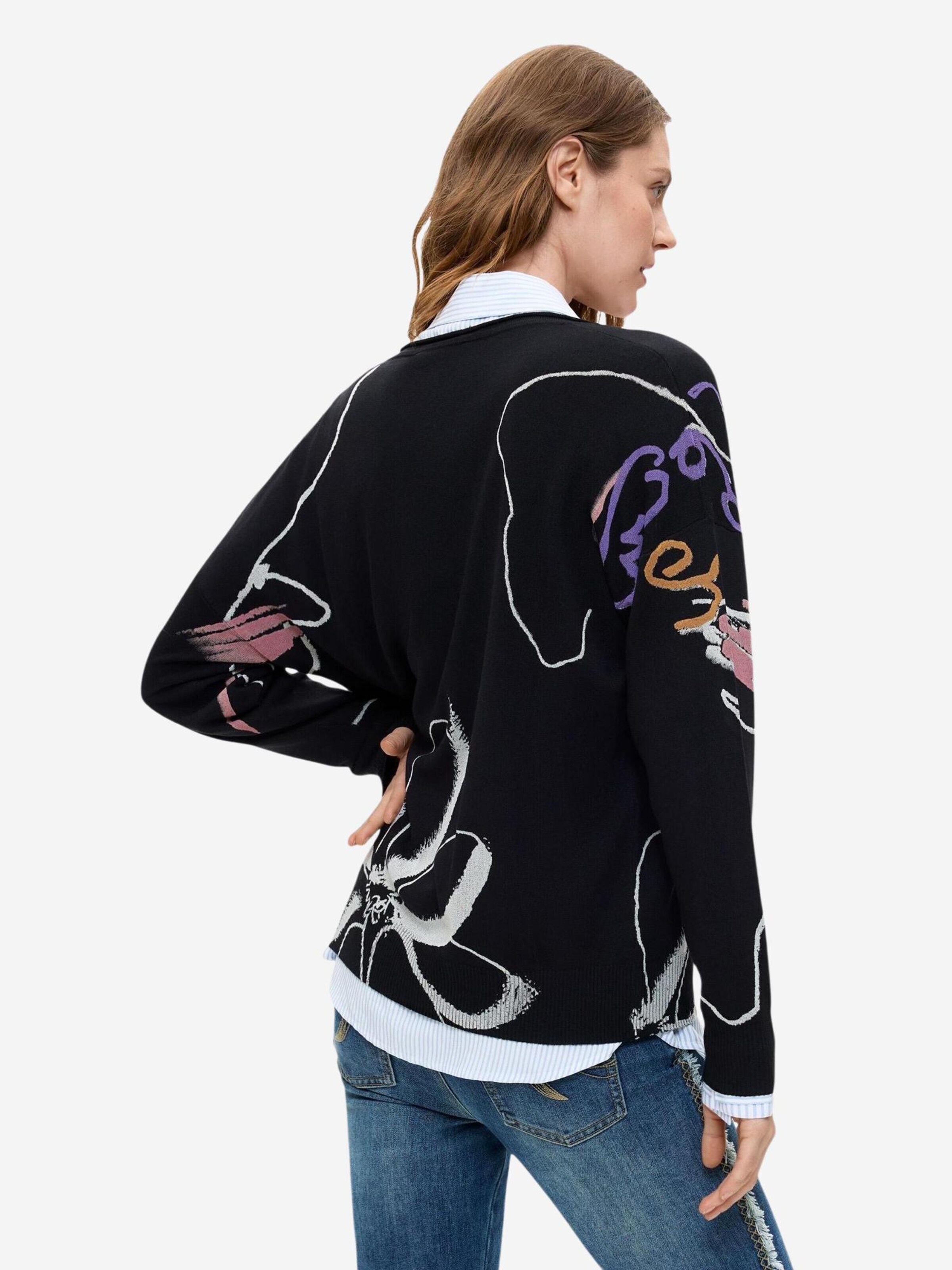Pull-over 'JERS_FEMNAIF 26WWJF29' Desigual en noir