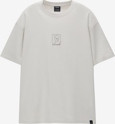 Pull&Bear T-Shirt in stone / schwarz, Produktansicht