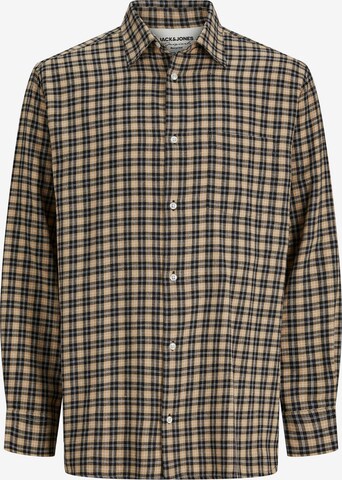 JACK & JONES - Ajuste regular Camisa 'BLICHER' en marrón: frente