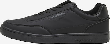 Sneaker bassa 'New Action' di Sergio Tacchini in nero: frontale