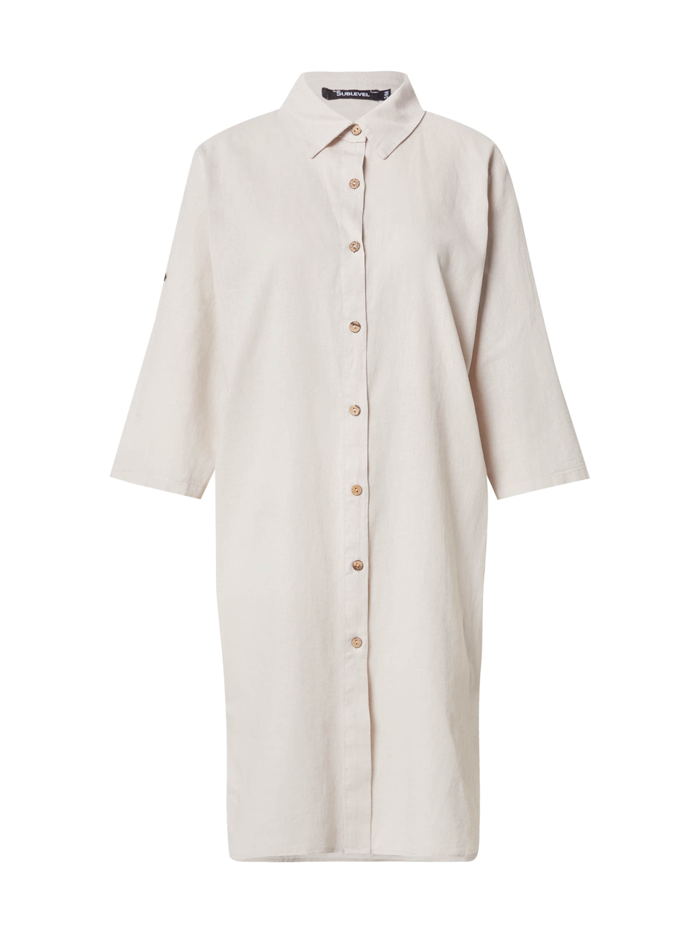 Sublevel Платье-рубашка в Бежевый: спереди