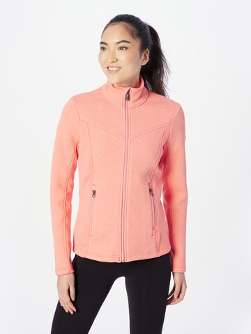 Veste en polaire fonctionnelle Spyder en rose : devant