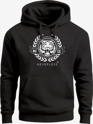 Neverless Sweatshirt 'Academic Tiger' in Schwarz: Vorderseite