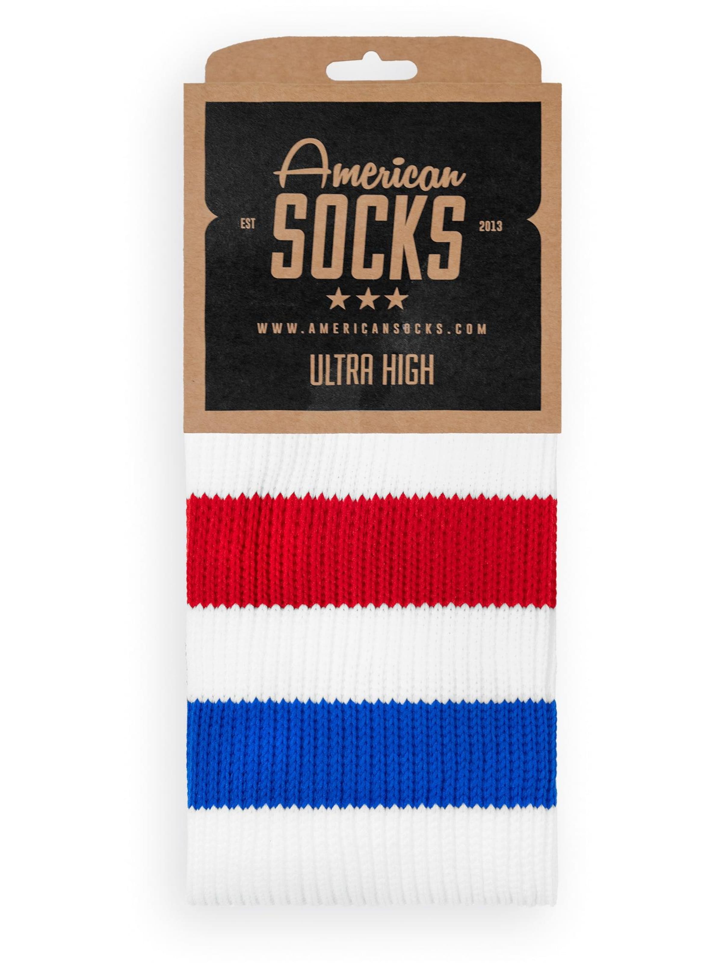 American Socks Overknee socks 'American Pride' in White