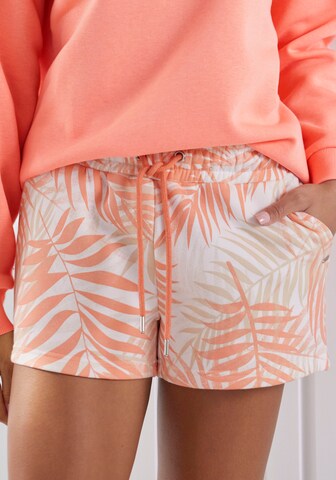 regular Pantaloncini da pigiama di LASCANA in arancione: frontale