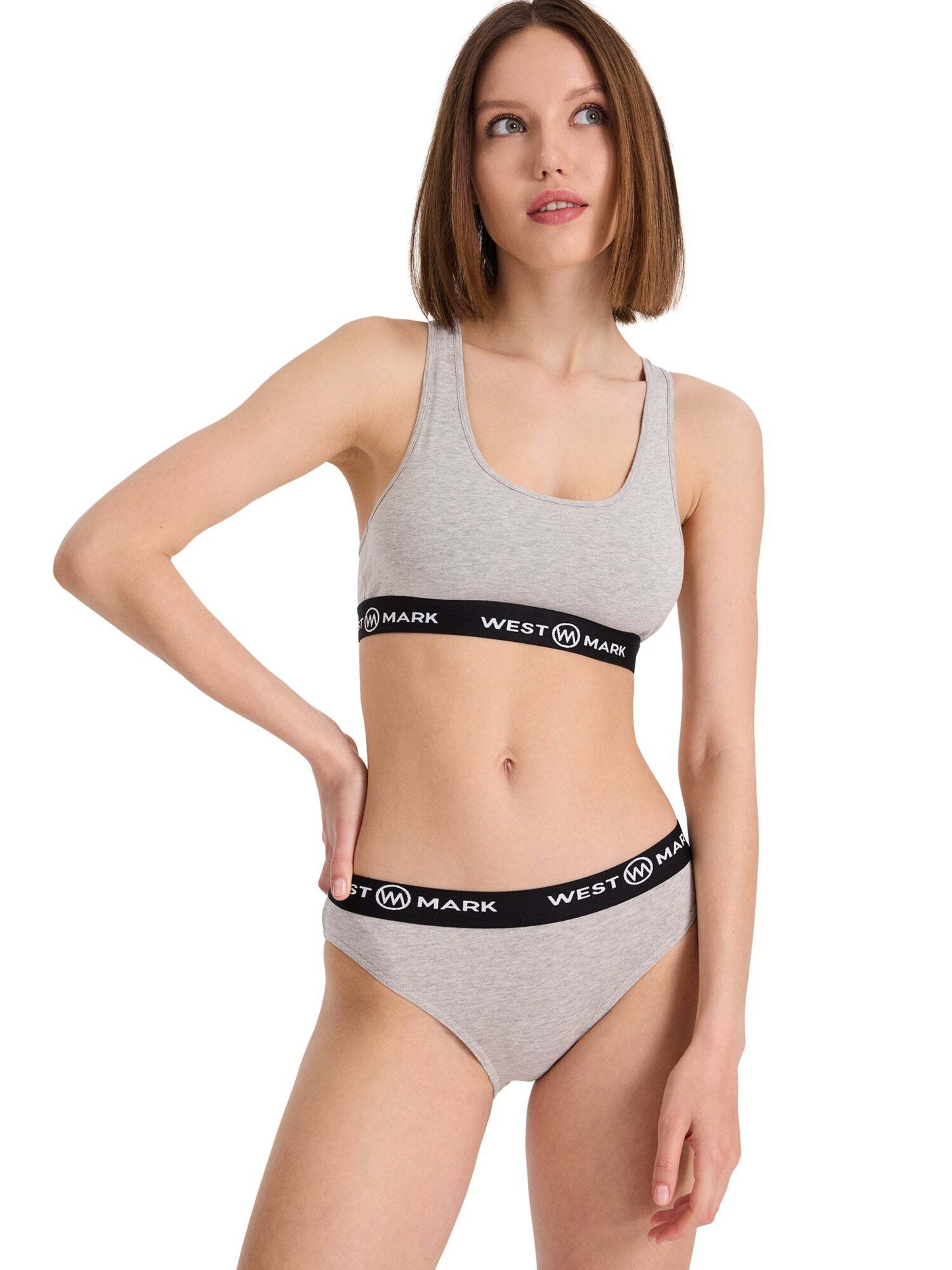 Bustino Reggiseno sportivo di WESTMARK LONDON in grigio