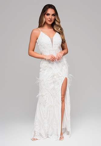 Ombre Evening dress in White: front